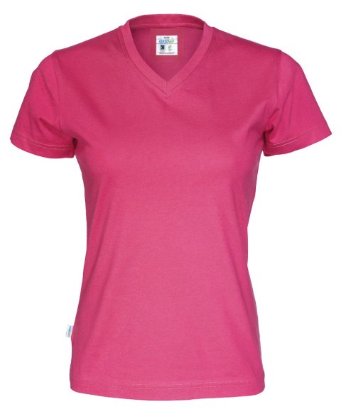 T-SHIRT V-NECK LADY - XS (CERISE)