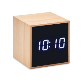 Bambusowy budzik LED drewna (MO9922-40)