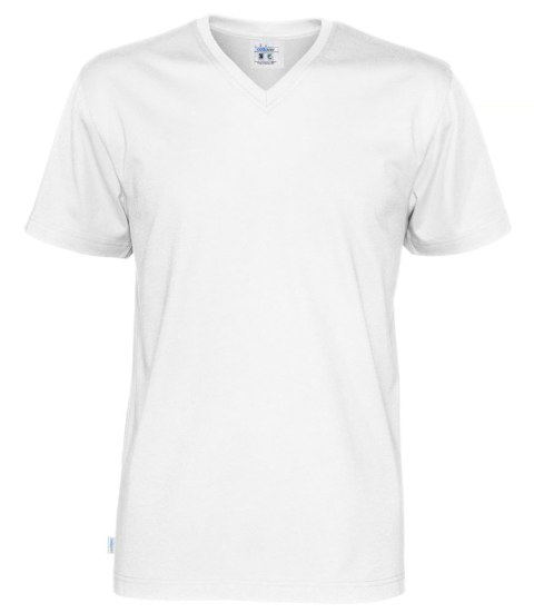 T-SHIRT V-NECK - L (WHITE)