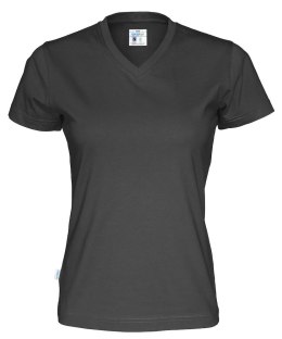 T-SHIRT V-NECK LADY - 3XL (BLACK)