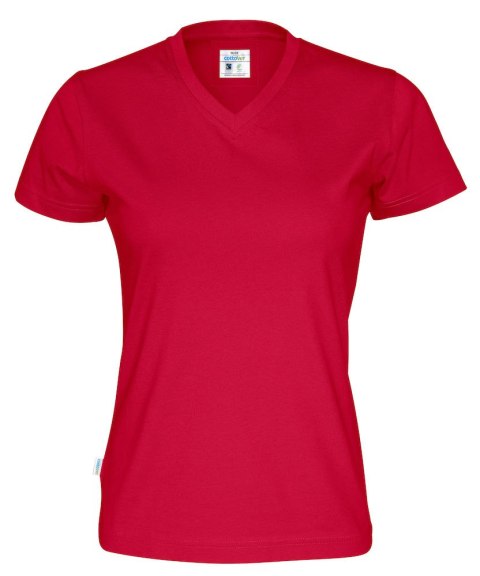 T-SHIRT V-NECK LADY - 3XL (RED)