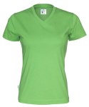 T-SHIRT V-NECK LADY - XL (GREEN)