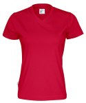 T-SHIRT V-NECK LADY - XXL (RED)