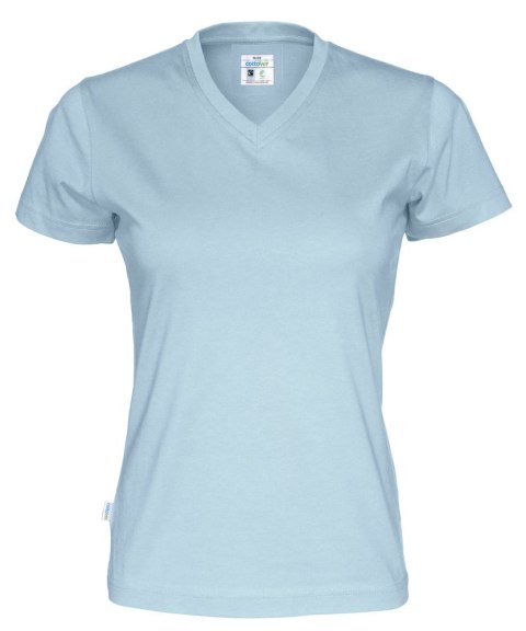 T-SHIRT V-NECK LADY - L (SKY BLUE)