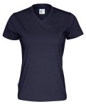 T-SHIRT V-NECK LADY - XS (NAVY)