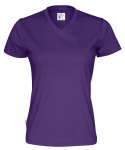 T-SHIRT V-NECK LADY - XS (PURPLE)