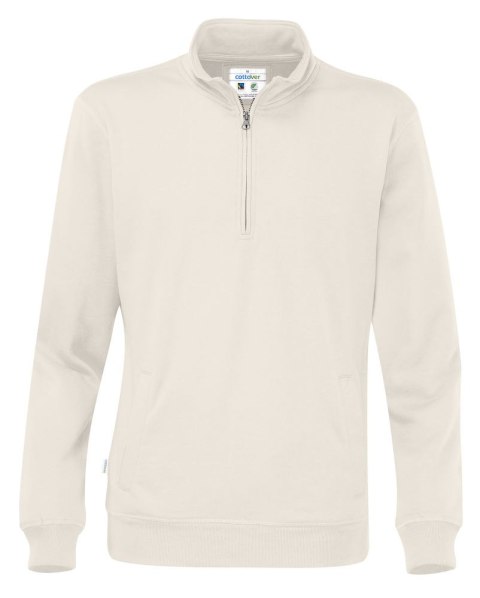 HALF ZIP UNISEX - 3XL (OFF-WHITE)