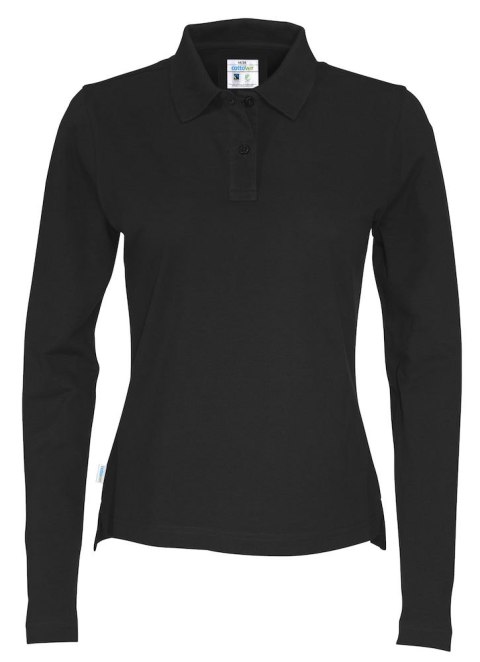 PIQUE LONG SLEEVE LADY - XS (BLACK) PIQUE LONG SLEEVE LADY - XS (BLACK)