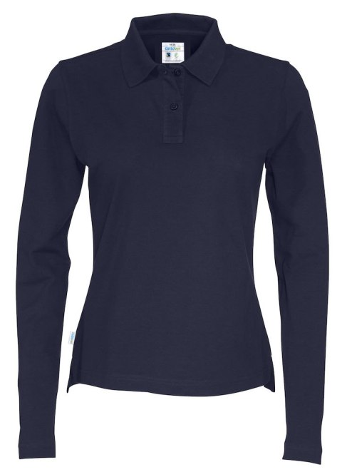 PIQUE LONG SLEEVE LADY - XS (NAVY) PIQUE LONG SLEEVE LADY - XS (NAVY)