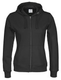 FULL ZIP HOOD LADY - L (BLACK)