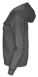FULL ZIP HOOD LADY - L (CHARCOAL)