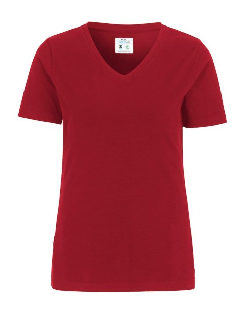 STRETCH V-NECK LADY - XL (RED)