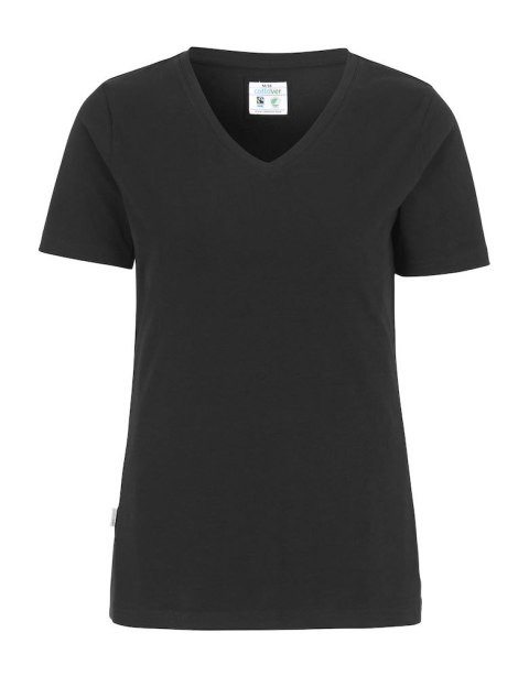 STRETCH V-NECK LADY - M (BLACK)