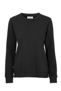 CREW NECK WOMAN (GOTS) - L (BLACK)