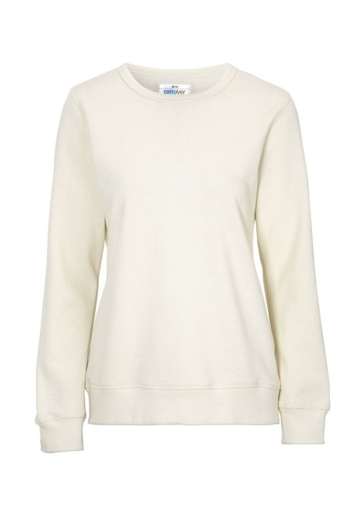 CREW NECK WOMAN (GOTS) - L (OFF-WHITE)