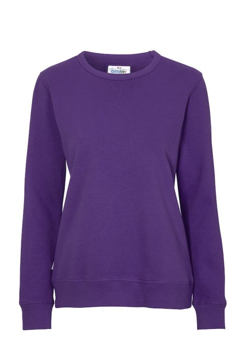 CREW NECK WOMAN (GOTS) - L (PURPLE)