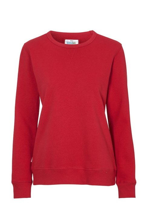 CREW NECK WOMAN (GOTS) - L (RED)