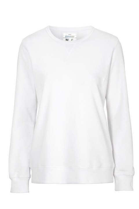 CREW NECK WOMAN (GOTS) - L (WHITE)