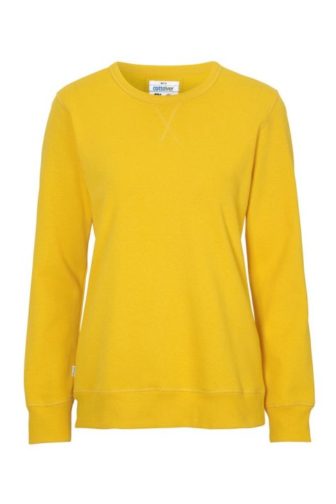 CREW NECK WOMAN (GOTS) - L (YELLOW)