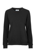 CREW NECK WOMAN (GOTS) - XS (BLACK)