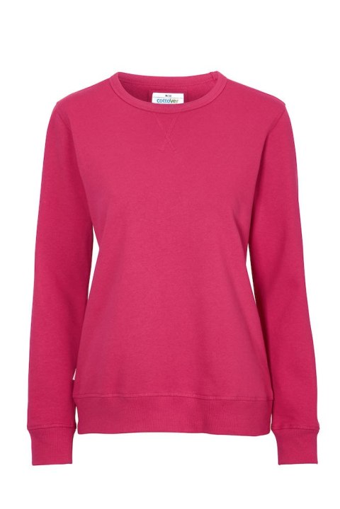 CREW NECK WOMAN (GOTS) - S (CERISE)