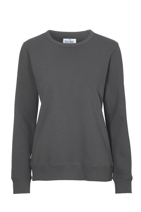 CREW NECK WOMAN (GOTS) - S (CHARCOAL)