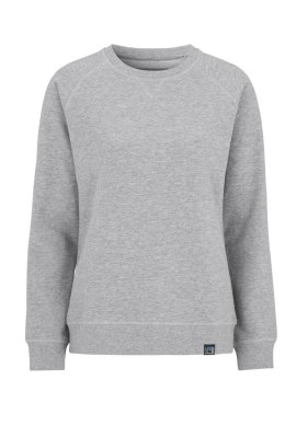 F. TERRY CREW NECK LADY (GOTS) - L (GREY MELANGE)