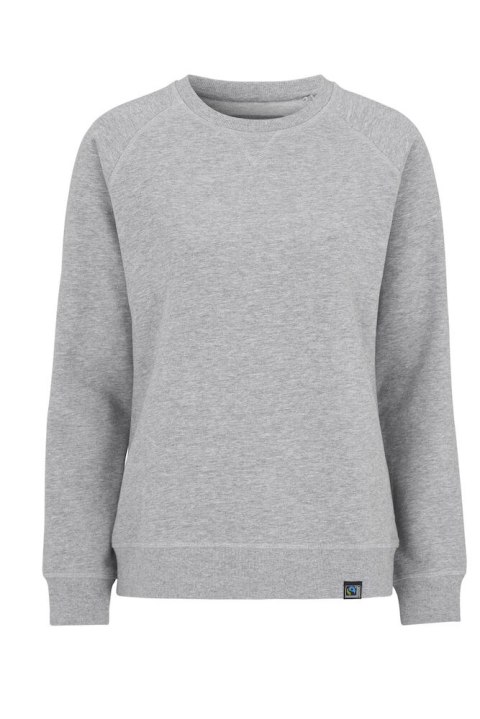 F. TERRY CREW NECK LADY (GOTS) - L (GREY MELANGE)