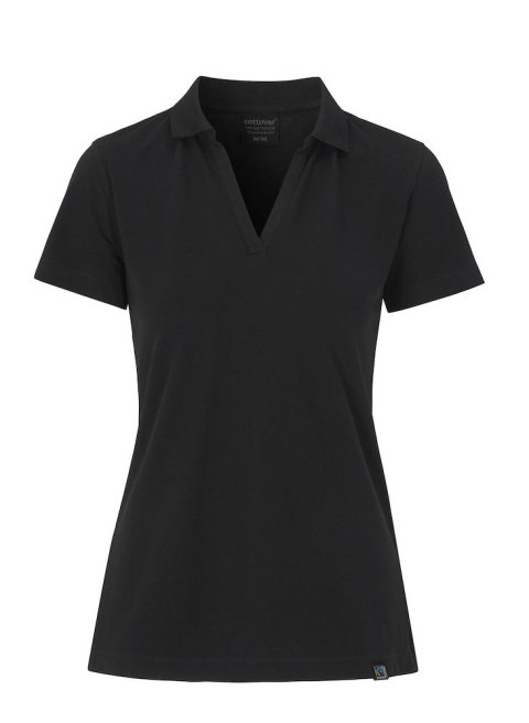 STRETCH PIQUE POLO LADY - XL (BLACK)