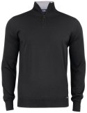 EVERETT HALF ZIP SWEATER - 4XL (BLACK)