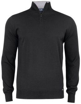 EVERETT HALF ZIP SWEATER - 4XL (BLACK)