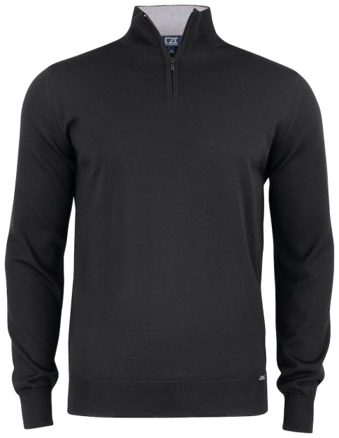 EVERETT HALF ZIP SWEATER - XL (BLACK) EVERETT HALF ZIP SWEATER - XL (BLACK)