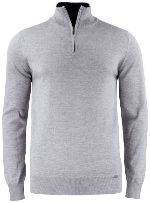 EVERETT HALF ZIP SWEATER - L (GREY MELANGE)