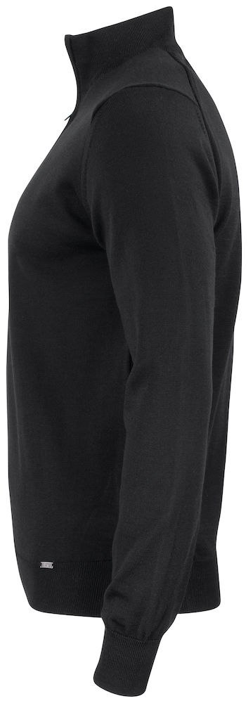 EVERETT HALF ZIP SWEATER - S (BLACK) EVERETT HALF ZIP SWEATER - S (BLACK)