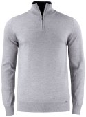 EVERETT HALF ZIP SWEATER - S (GREY MELANGE)