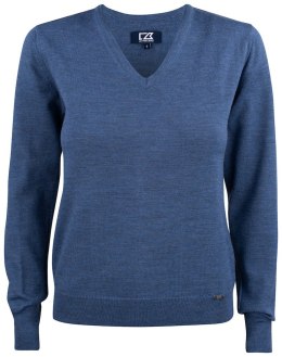 EVERETT V-NECK WOMAN - L (DENIM MELANGE)