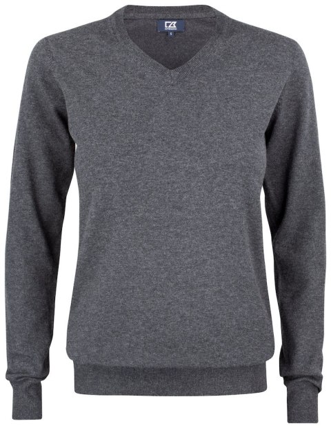 OAKVILLE V-NECK WOMAN - L (ANTHRACITE MELANGE)