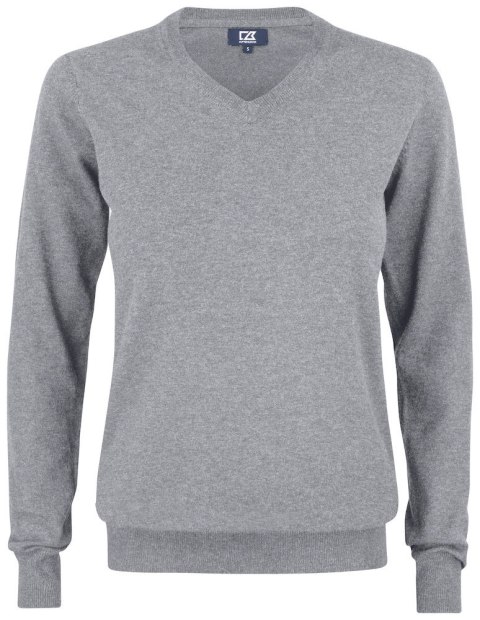 OAKVILLE V-NECK WOMAN - L (GREY MELANGE)