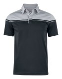 SEABECK POLO - 3XL (BLACK/LIGHT GREY)