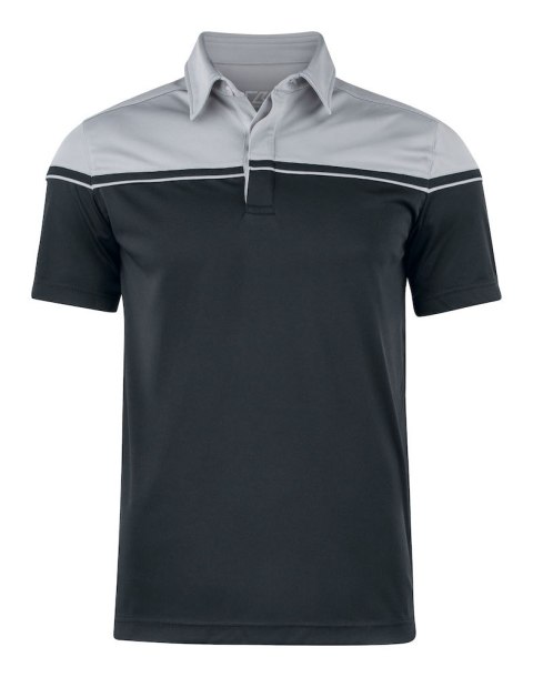 SEABECK POLO - 4XL (BLACK/LIGHT GREY)