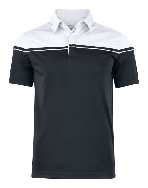 SEABECK POLO - 4XL (BLACK/WHITE)