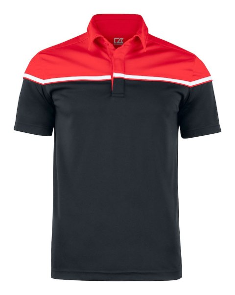 SEABECK POLO - L (BLACK/RED)