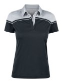 SEABECK POLO WOMAN - L (BLACK/LIGHT GREY)