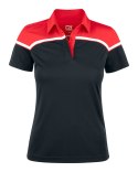 SEABECK POLO WOMAN - L (BLACK/RED)