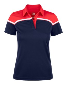 SEABECK POLO WOMAN - L (DARK NAVY/RED)