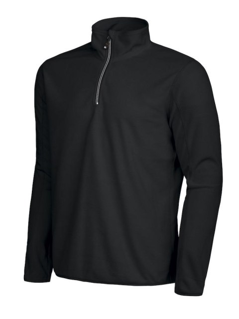 MELTON HALF ZIP - L (BLACK)