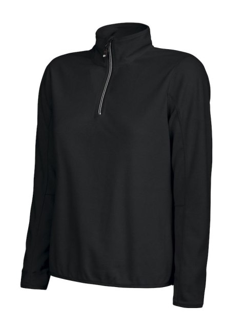 MELTON LADY HALF ZIP - L (BLACK)