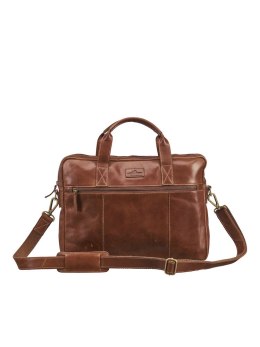 LEATHER LINE BRIEFCASE - ONE SIZE (COGNAC)