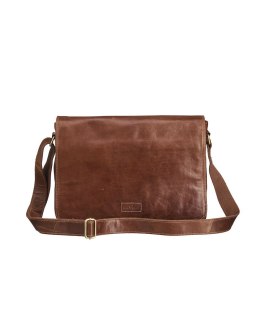 LEATHER LINE SHOULDERBAG - ONE SIZE (COGNAC)