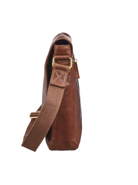 LEATHER LINE SHOULDERBAG - ONE SIZE (COGNAC) LEATHER LINE SHOULDERBAG - ONE SIZE (COGNAC)